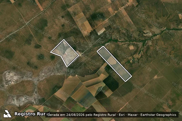 Imagem de satélite de FAZENDA COCHA,GIBAO E FLEIXEIRAS em BONITO DE MINAS - MG