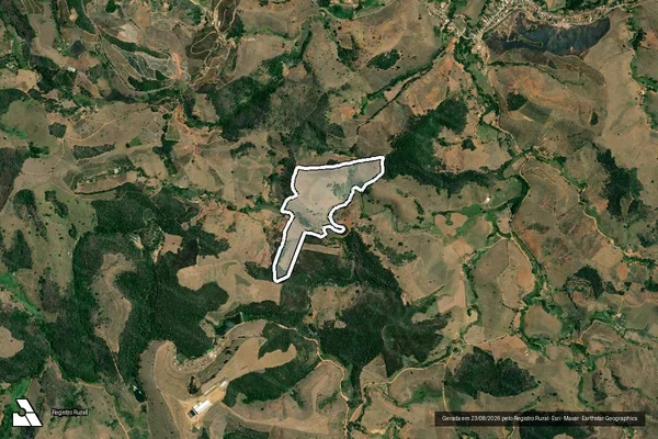 Imagem de satélite de Jacutinga - Cachoeira em CARATINGA - MG