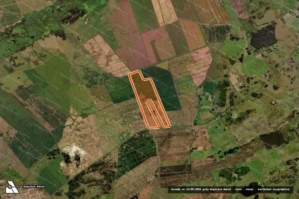 Imagem de satélite de FAZENDA DO QUILOMBO MAT. 014448 em CAPIVARI DO SUL - RS