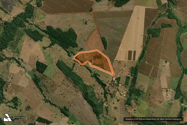 Imagem de satélite de FAZENDA PONTE ALTA E MONJOLINHO em JARAGUÁ - GO