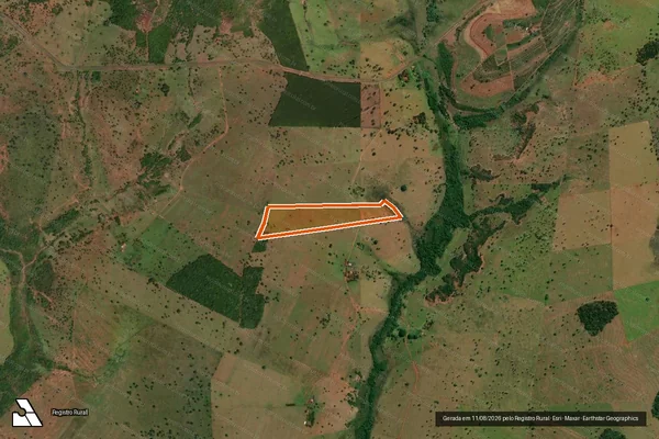 Imagem de satélite de FAZENDA PONTE GRANDE em CAMPINA VERDE - MG