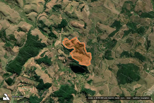 Imagem de satélite de CORREGO DAS TRES BARRAS em GUAÇUÍ - ES