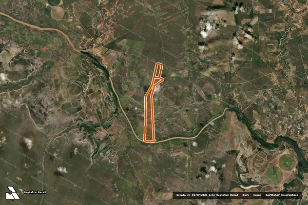 Imagem de satélite de Faz Agua Branca em URUCUIA - MG