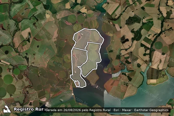 Imagem de satélite de Fazenda Cana Brava em PLANURA - MG
