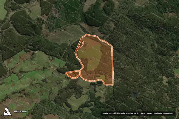 Imagem de satélite de Fazenda Goulart Mat. 12.248 em SANTA CECÍLIA - SC