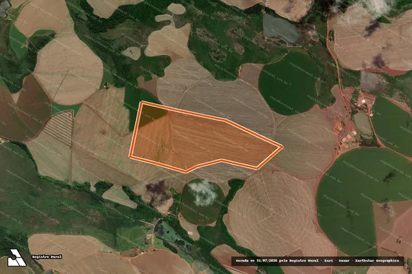Imagem de satélite de FAZENDA SANTA FÉ - GLEBA A em Itaí - SP