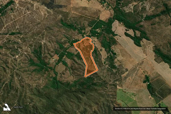 Imagem de satélite de Fazenda Laginha 3 em HIDROLÂNDIA - GO