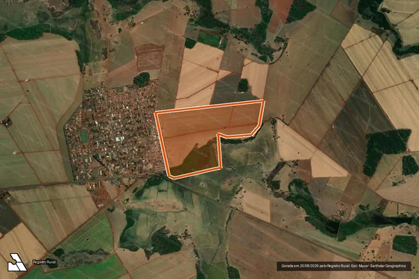 Imagem de satélite de Fazenda Sete Lagoas Carvalho em GOUVELÂNDIA - GO