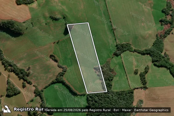 Imagem de satélite de Matricula Numero 6598 em LAGOA VERMELHA - RS
