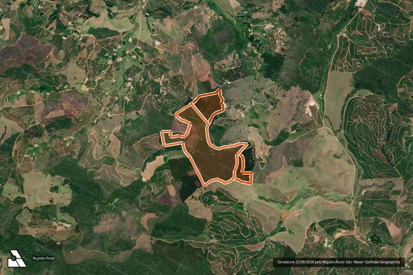 Imagem de satélite de Córrego Barro Branco em ALTO JEQUITIBÁ - MG