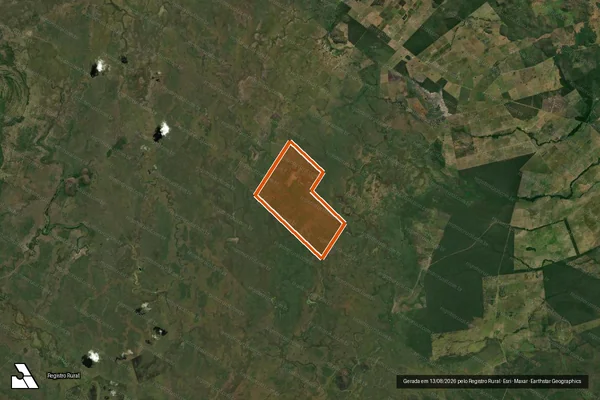 Imagem de satélite de FAZENDA TODOS OS SANTOS em CORUMBÁ - MS