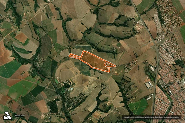 Imagem de satélite de SITIO AMARAES - GLEBA A1 em ARTUR NOGUEIRA - SP
