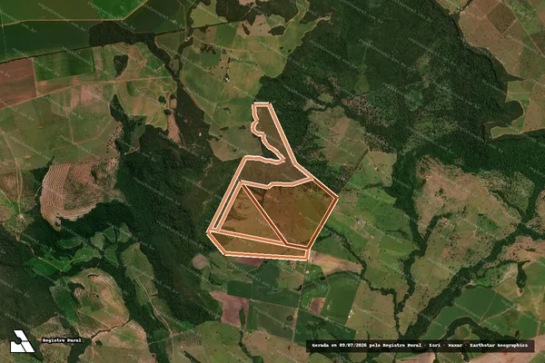 Imagem de satélite de Fazenda Taua Gleba D em PEDRO GOMES - MS