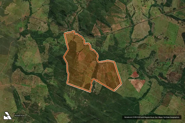 Imagem de satélite de FAZENDA ARARA AZUL em DOIS IRMÃOS DO BURITI - MS