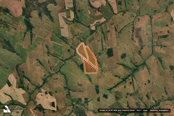 Imagem de satélite de FAZENDA ARCANJO MIGUEL em PONTES GESTAL - SP
