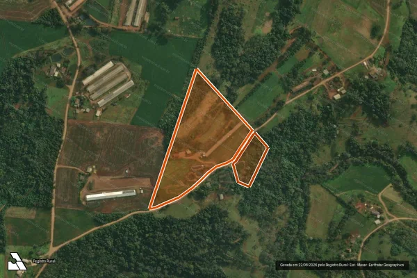 Imagem de satélite de Parte A1 e A2 Lote R. 7 Lin Capela em ITAPIRANGA - SC