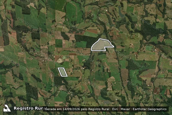 Imagem de satélite de Parte Lote Rural Nº 33 em SÃO MIGUEL DO OESTE - SC