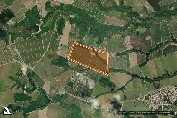 Imagem de satélite de FAZENDA OURO VERDE em SANTA CRUZ CABRÁLIA - BA