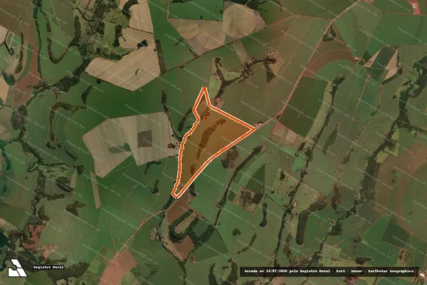 Imagem de satélite de FAZENDA CORRENTE em ÁGUA COMPRIDA - MG