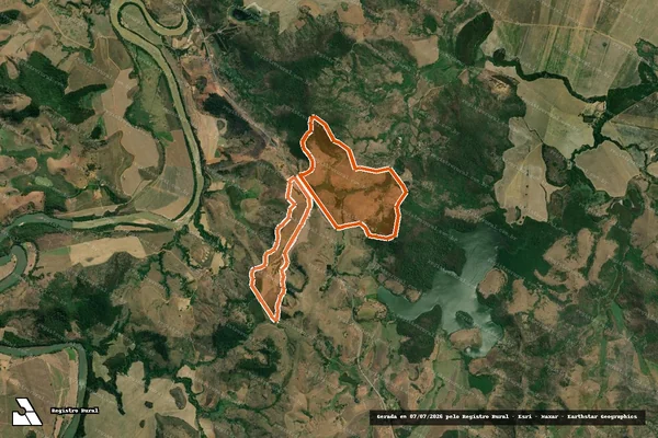 Imagem de satélite de Fazenda Barra Mansa em RIO CASCA - MG