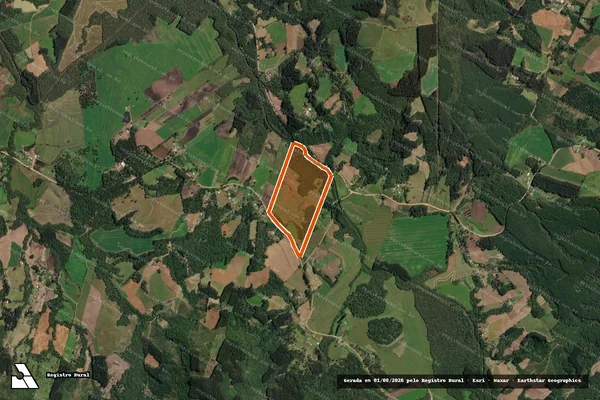 Imagem de satélite de Matricula 12745 em IRINEÓPOLIS - SC
