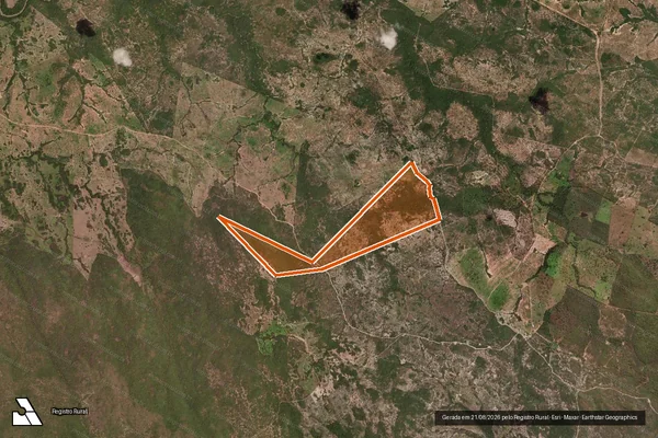 Imagem de satélite de Fazenda Santa Rosa em MONTE ALEGRE DE GOIÁS - GO