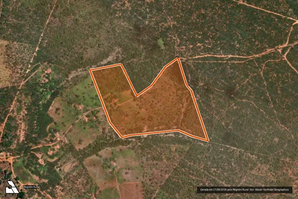 Imagem de satélite de Fazenda Caribas em BRASÍLIA DE MINAS - MG