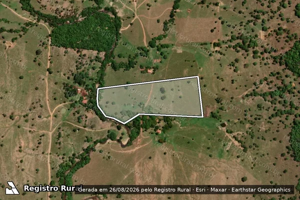Imagem de satélite de FAZENDA AREIAS em CÓRREGO DO OURO - GO