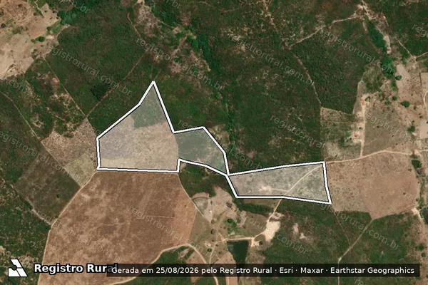Imagem de satélite de FAZENDA BOM JARDIM em ÁGUAS VERMELHAS - MG