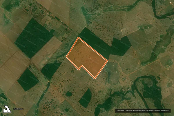 Imagem de satélite de FAZENDA LAGOA VERDE em PONTES E LACERDA - MT