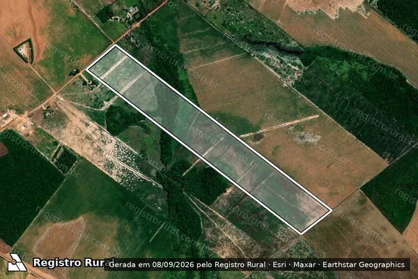 Imagem de satélite de LOTE 305 em PEIXOTO DE AZEVEDO - MT