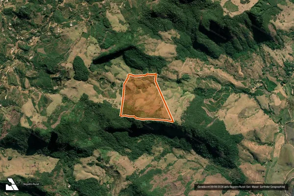 Imagem de satélite de SITIO PAREDÃO OU PIRAI em CARANGOLA - MG