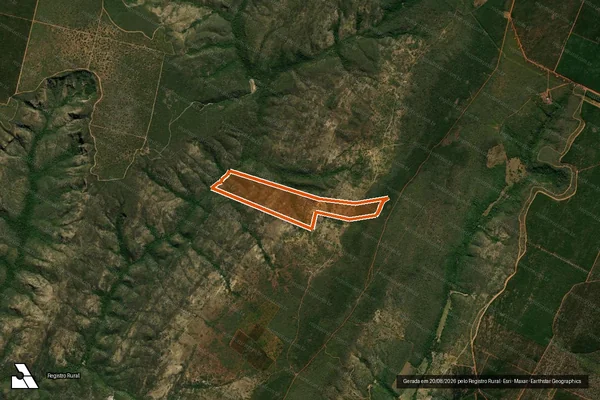 Imagem de satélite de FAZENDA MATO DO CURRAL em RIO PARDO DE MINAS - MG