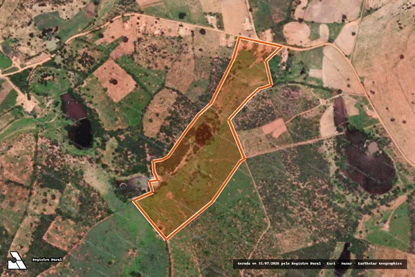 Imagem de satélite de FAZENDA LAGOA COMPRIDA em CACULÉ - BA
