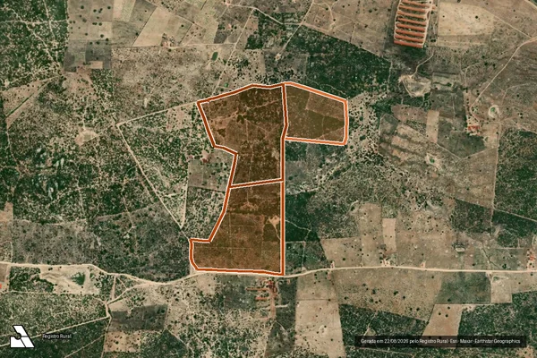 Imagem de satélite de FAZENDA RECANTO DA SIRIEMA em POCINHOS - PB