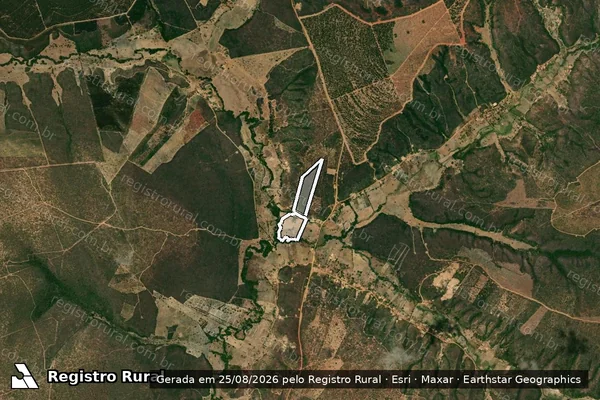 Imagem de satélite de FAZ. CACHOEIRA II -GLEBAS "A e B" em VARGEM GRANDE DO RIO PARDO - MG