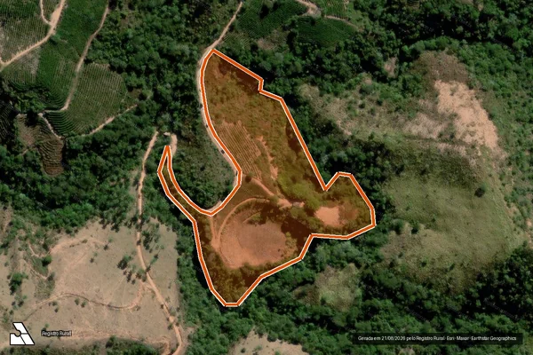 Imagem de satélite de FAZENDA SANTA CRUZ DO INDAIA em SANTA ROSA DA SERRA - MG