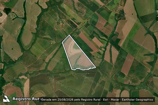 Imagem de satélite de FAZENDA ALAMO MATR 12355 em BRASILÂNDIA DO SUL - PR