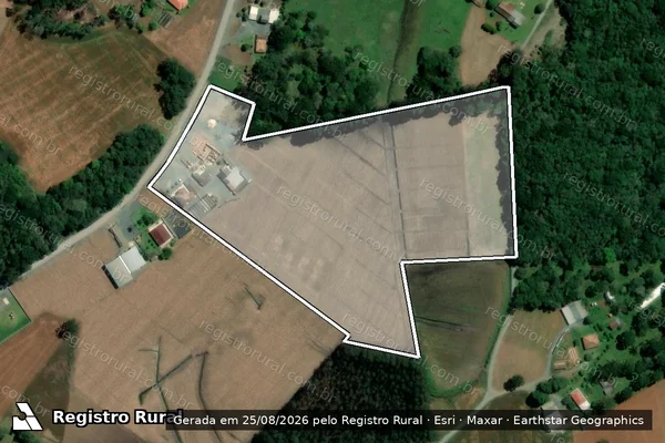 Imagem de satélite de SITIO ALESSI E IENSEN - MAT. 19963 em IMBITUVA - PR
