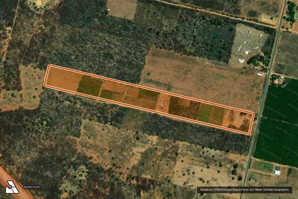 Imagem de satélite de LOTE RURAL Nº 203A GLEBA G em SERRA DO RAMALHO - BA