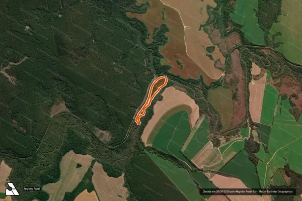 Imagem de satélite de FAZENDA CAMPO NOVO - 3 PARTE 02 em IPIRANGA - PR