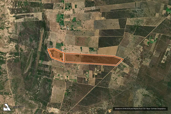 Imagem de satélite de FAZENDA SAO GERALDO em BOM JESUS DA LAPA - BA