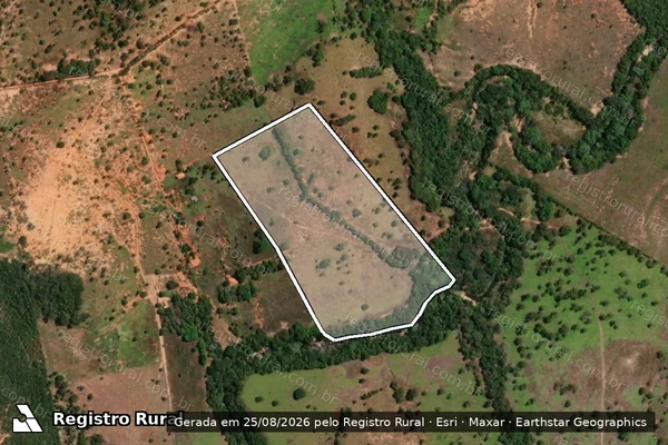 Imagem de satélite de FAZENDA SANTO ANTONIO em CLARO DOS POÇÕES - MG