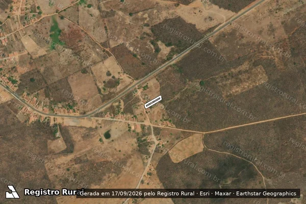 Imagem de satélite de SITIO LAGOA DO MEL em CAMPOS SALES - CE