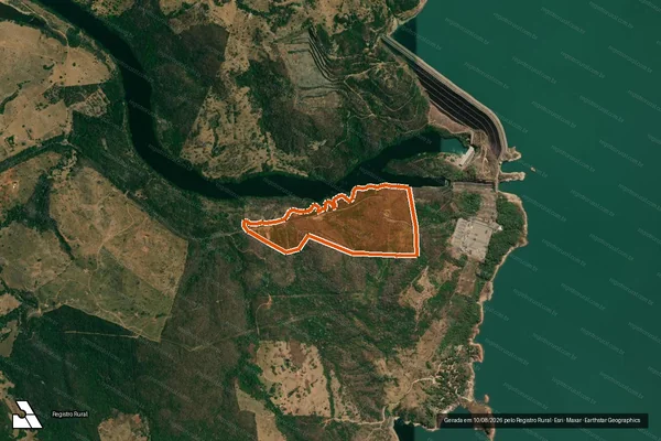Imagem de satélite de Faz.Floresta_UHE Emborcacao em ARAGUARI - MG