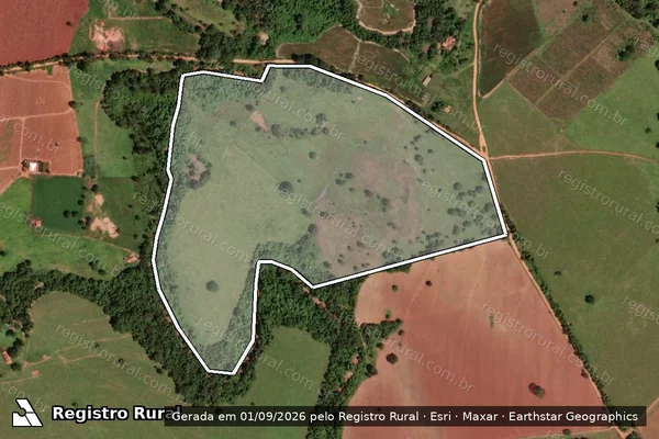 Imagem de satélite de FAZENDA PERI OU CAMPO ALEGRE em JARAGUÁ - GO