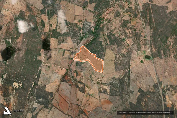 Imagem de satélite de FAZENDA LAGOA DA QUIXABA em BRUMADO - BA