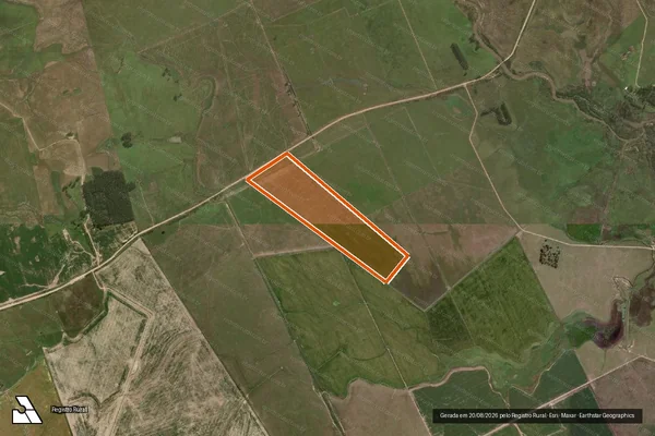 Imagem de satélite de fazenda adelaide em JAGUARÃO - RS