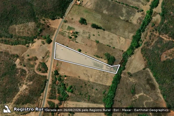 Imagem de satélite de FAZENDA ÁGUA FRIA em VARGEM GRANDE DO RIO PARDO - MG