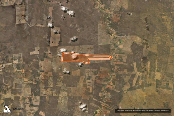 Imagem de satélite de FAZENDA TERCEIRA GUANABARA em ITAGUAÇU DA BAHIA - BA